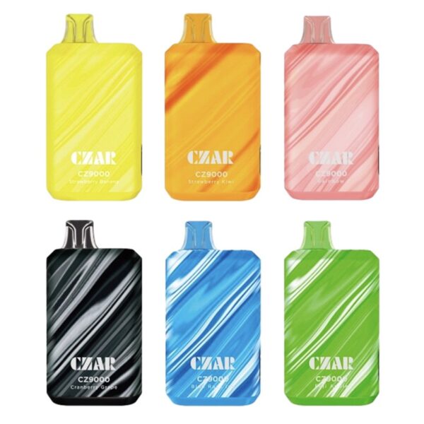 CZAR CZ9000 Disposable Vape – 17ml Pre-Filled, Adjustable Airflow Mesh Coil Vape with Display Screen