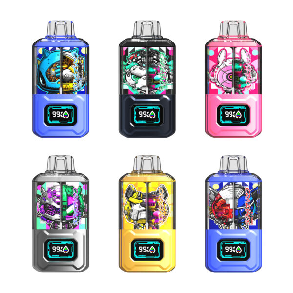Crazy Ace B15000 Dual Tank Disposable Vape with 20ml Pre-Filled E-Liquid and Upgraded Display Screen