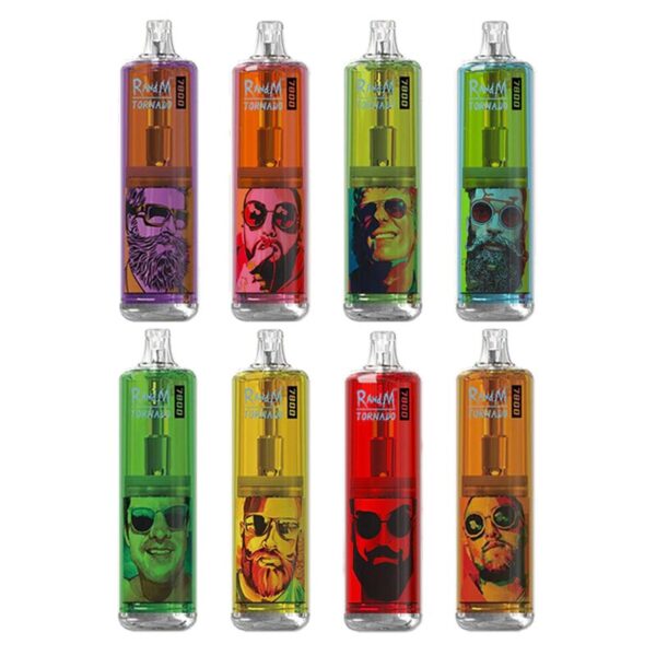 RandM Tornado 7800 Disposable Vape – 15ml 5% Nic Salt, 850mAh Rechargeable, 7800 Puffs, Mesh Coil, RGB Light