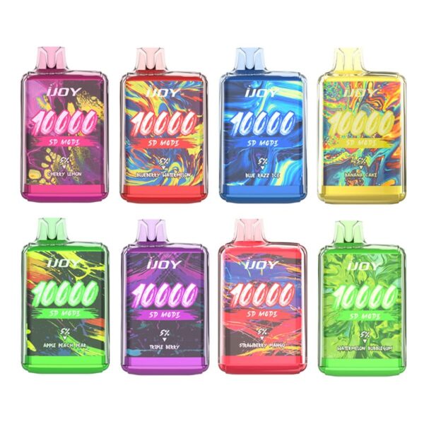 iJoy Bar SD10000 Disposable Vape – 20ml Pre-Filled 5% Nic, Rechargeable 650mAh with Digital Screen & Adjustable Power