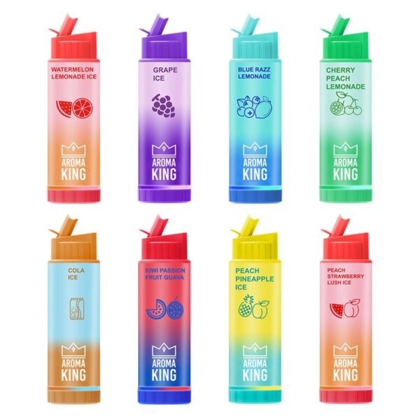 Aroma King 8000 Disposable Vape – 18ml Pre-Filled, 8000 Puffs with Rechargeable Battery and Double Mesh Coil