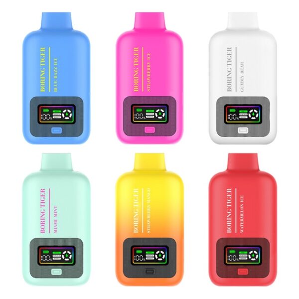 LUFFBAR Boring Tiger 25K Disposable Vape Kit with 26ml Pre-Filled E-Liquid, Smart Display, and 25000 Puffs
