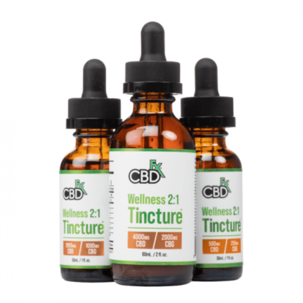 CBDfx CBD + CBG Oil Full Spectrum Wellness Tincture – 2:1 Ratio, Vegan, Antioxidant, 30ml
