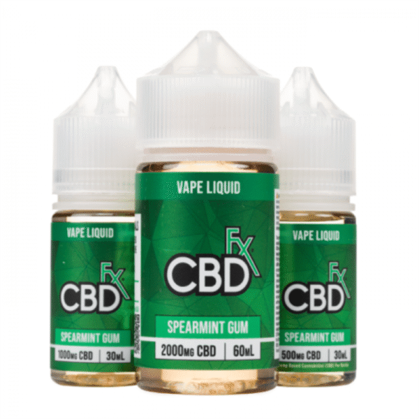 CBDfx Spearmint Gum Vape Series CBD E-juice 30ml – 500mg/1000mg/2000mg, Pure CBD, 50/50 PG/VG, THC-Free