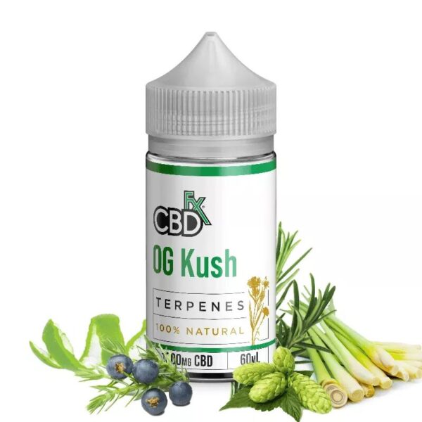 CBDfx OG Kush Isolate CBD Terpene Vape E-juice 30ml/60ml – Pure CBD Isolate, Organic, THC-Free