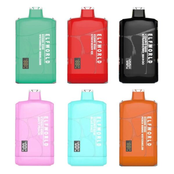 ELFWORLD Iceking8500 Disposable Wholesale: Large E-Liquid Capacity, Customizable Airflow & Diverse Flavors