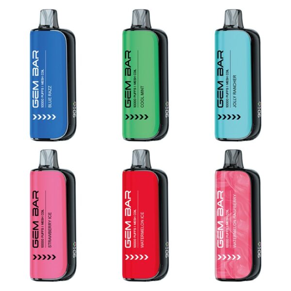 Gem Bar GB10000 Disposable Vape – 20ml Pre-Filled, Smart LED Display with Mesh Coil for 10000 Puffs