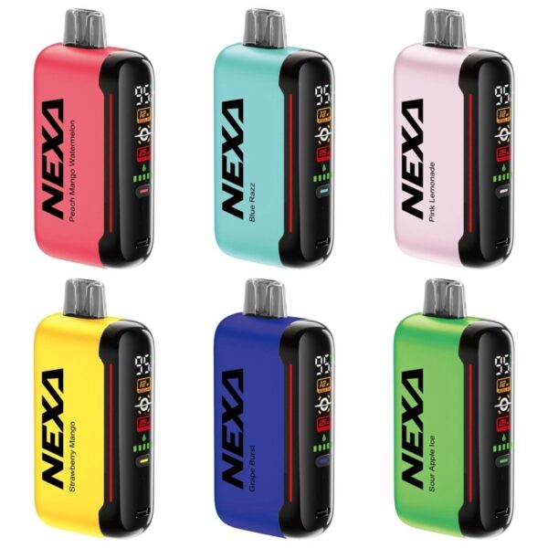 NEXA N20000 Mega Capacity Disposable Vape with Dual Mesh Coil, Rechargeable & Adjustable Airflow – 20ml Pre-Filled E-Liquid