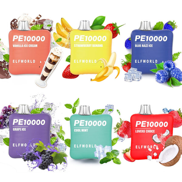 ELFWORLD PE 10000 Disposable Kit Wholesale: Extended E-Liquid Capacity, Rich Flavor Selection & Quick Charging