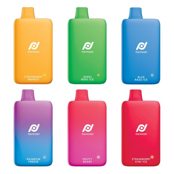 Pod Pocket Max Draw Mesh Coil Disposable Vape – 7500 Puffs with Rechargeable Battery