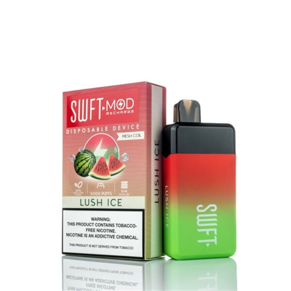 SWFT Mod 5000 Puff Rechargeable Disposable Vape with 15mL Pre-filled E-Liquid and Mesh Coil