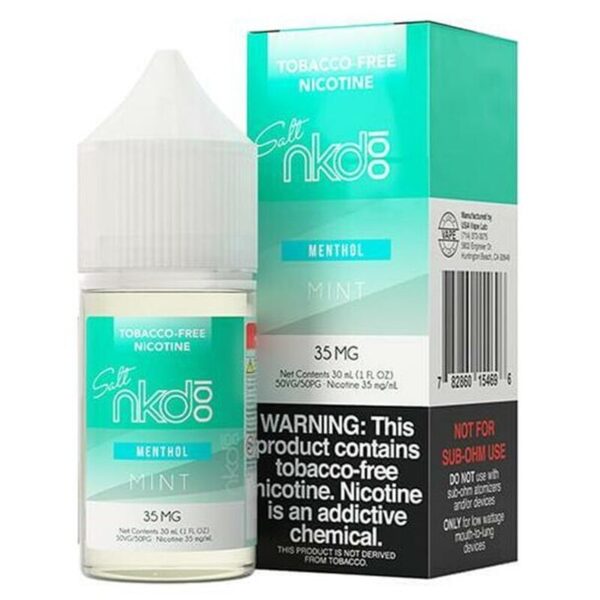 Cool Peppermint Nic Salt Vape Juice – Naked Tobacco Free Nicotine Salt Series Mint E-juice 30ml