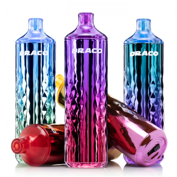 Vaporlax Draco 6500 Puff Mesh Coil Disposable Vape with Adjustable Airflow and 16ml Pre-filled E-juice