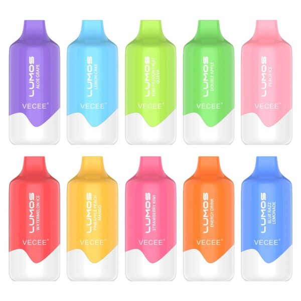 Vecee Lumos 9000: Long-Lasting Disposable Vape with Pre-Filled 18ml E-Liquid & Rechargeable Battery