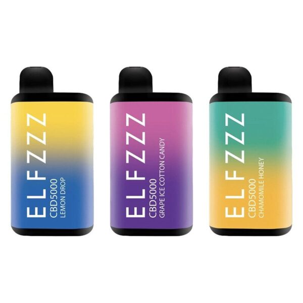 ELF ZZZ CBD5000 Disposable Vape – 750mg CBD + 200mg CBG with Melatonin, Silicone Mouthpiece, and Rechargeable Battery for Sleep Support