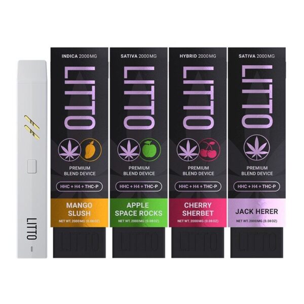 Litto 2G HHC Tri Blend Ceramic Coil Disposable Vape with THC-P