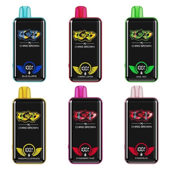 Chris Brown CB15K Disposable Vape: Experience Luxury with Wireless Rechargeable Battery and 15ml E-liquid Capacity