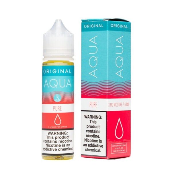 Aqua Original Pure E-liquid – 60ml Vape Juice with Strawberry, Watermelon & Apple Flavors