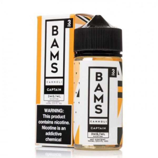 Bam Bam’s Cannoli Captain’s Cannoli E-liquid – 100ml Vape Juice with Vanilla Cream & Cereal Flavors