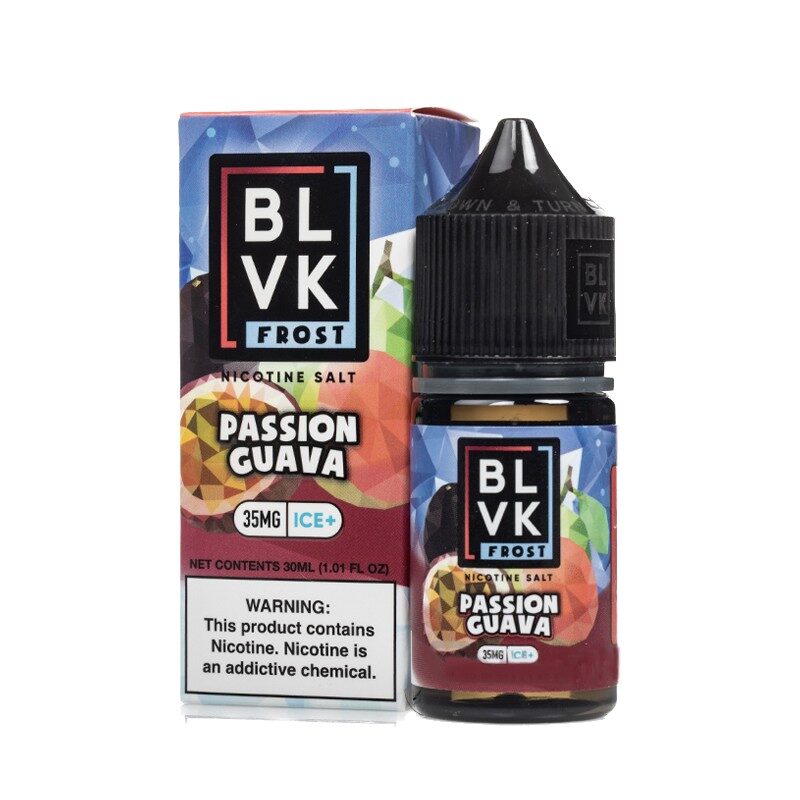 BLVK Frost Series Passion Guava E-liquid – 30ml Nic Salt Vape Juice with Exotic Passionfruit & Guava Flavors