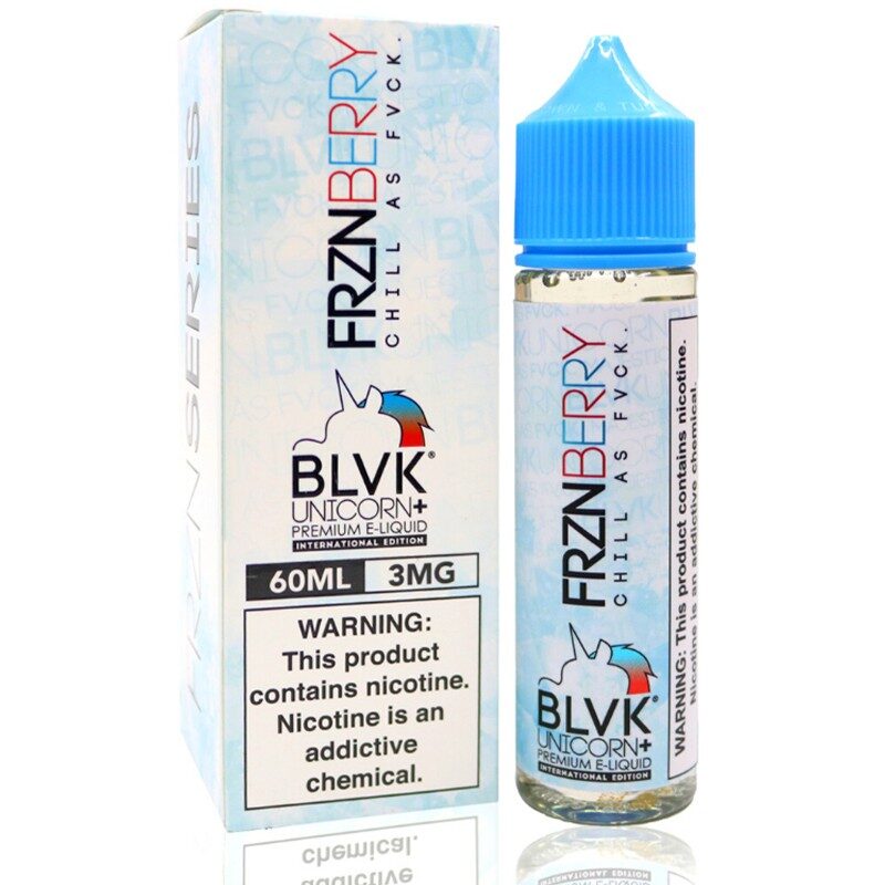 BLVK Unicorn FrznBerry E-liquid – 60ml Vape Juice with Strawberry, Mixed Berries & Cool Menthol Flavors