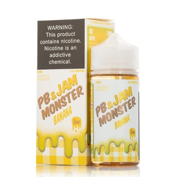 PB & Jam Monster Banana Peanut Butter Jam Vape Juice 100ml – Creamy Banana & Nutty Peanut Butter E-Liquid
