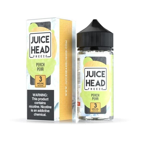Juice Head Peach Pear Nic Salt E-Juice 30ml – Juicy Peach & Refreshing Pear Salt Nicotine E-Liquid