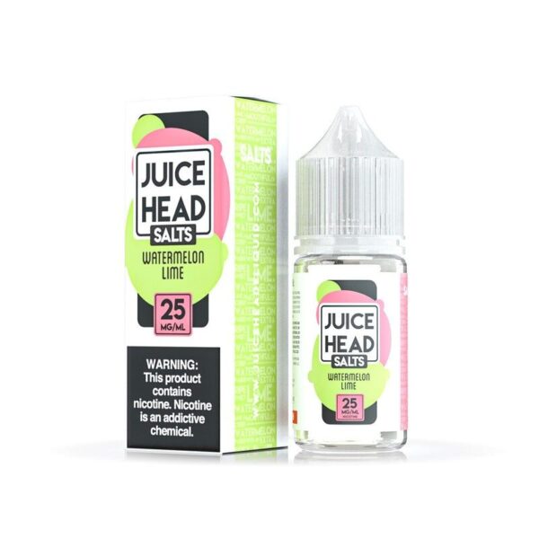 Juice Head Watermelon Lime Nic Salt E-Juice 30ml – Refreshing Watermelon & Zesty Lime Salt Nicotine E-Liquid