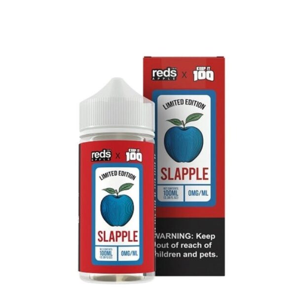 7 Daze Reds x Keep It 100 Slapple Vape Juice 100ml – Red Apple & Blue Raspberry Slushy E-Liquid