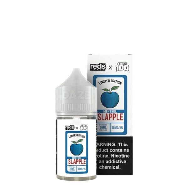 Icy Menthol Salt Nic Vape Juice – 7 Daze Reds x Keep It 100 Slapple Menthol E-juice 30ml