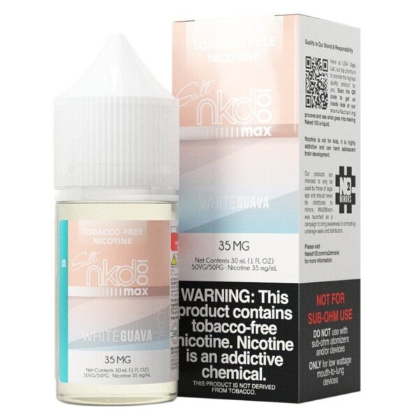 Refreshing White Guava and Grape Menthol Nic Salt Vape Juice – Naked 100 MAX White Guava Ice Salt E-Juice 30ml