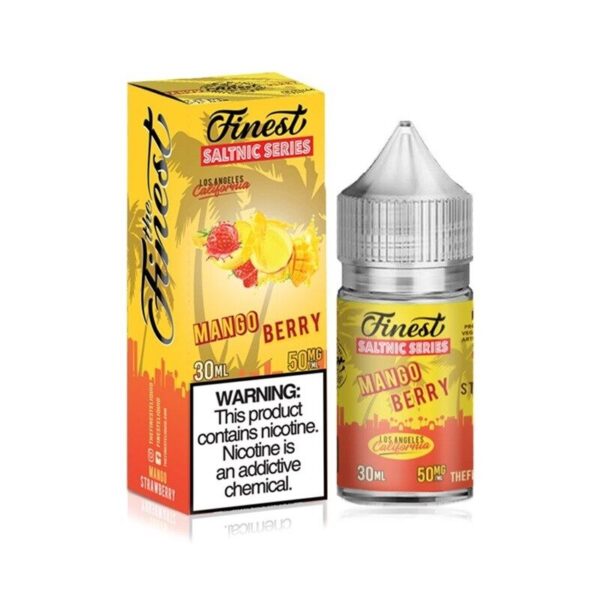 Finest SaltNic Mango Berry 30ml E-Juice – Juicy Mango Strawberry Nic Salt Vape Juice