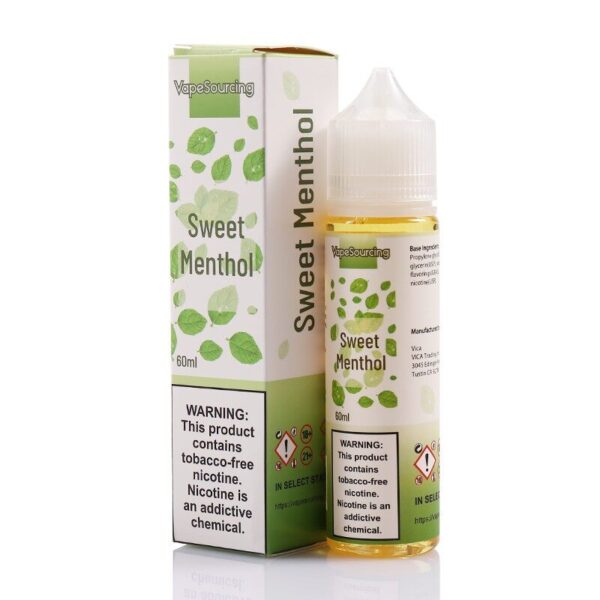 Vapesourcing Sweet Menthol 60ml E-Juice | Icy Mint & Tangy Menthol Blend