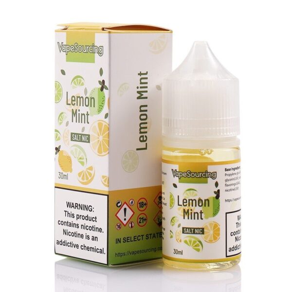 Vapesourcing Salt Series Lemon Mint 30ml E-Juice | Tangy Lemon & Fresh Mint Blend