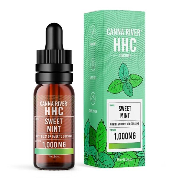 Canna River Sweet Mint HHC Tincture 1000mg | Plant-Based | Alcohol-Free | Sugar-Free | Third Party Tested