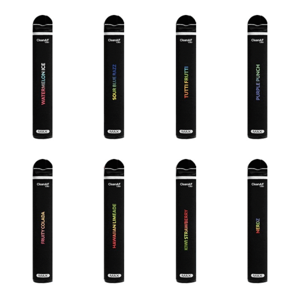 CleanAF CBD MAX Disposable Vape – 500mg Broad-Spectrum CBD, 6ml, 1000mAh Battery, 1500 Puffs, THC-Free, No Nicotine