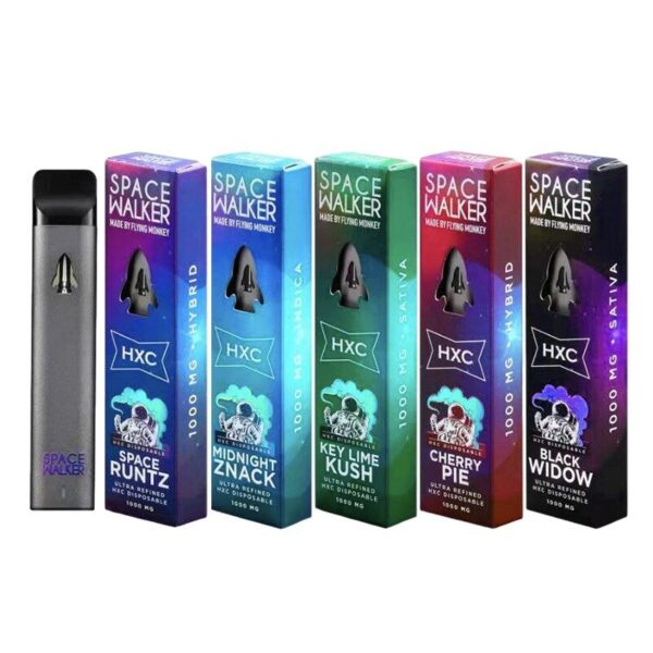 Space Walker HXC Disposable Vape : Flying Monkey 1g HHC Distillate with Natural Terpenes – 800 Puffs, 600mAh Battery, Lab Tested