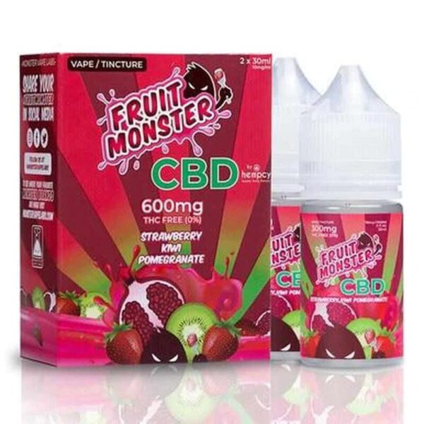 Fruit Monster Strawberry Kiwi Pomegranate CBD E-juice 60ml: THC-Free, Rich Fruity Blend – Perfect for Relaxation and Wellness