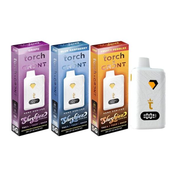Torch X GRDNT Slushiez Series THC-A Disposable Vape – 5g, Type-C Rechargeable, Digital Screen, Mesh Coil