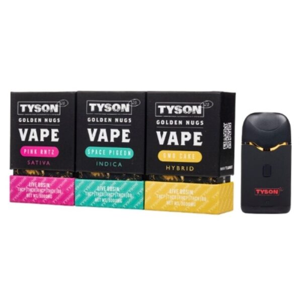 Tyson 2.0 Warrior Series 3g THC Live Resin Disposable Vape Kit – Rechargeable & Ceramic Coil Enhanced