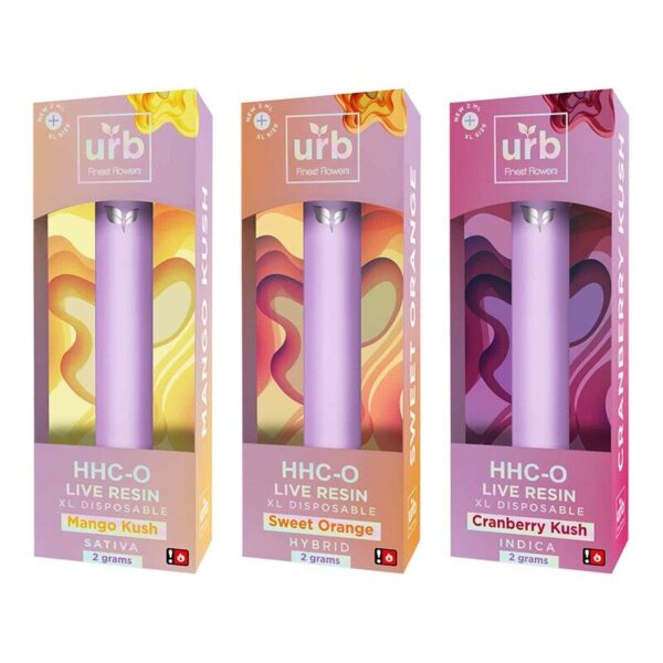 Urb HHC-O 2G Live Resin Disposable Vape – Enhanced with Ceramic Coil & Rechargeable Battery
