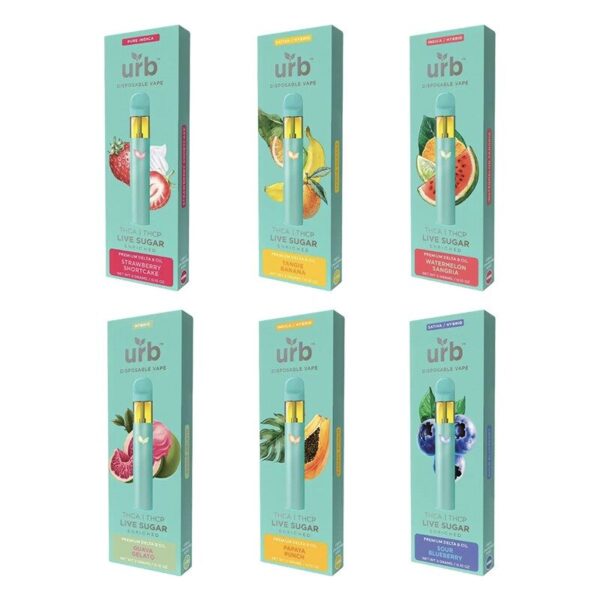Urb THC-A Live Sugar Disposable Vape: 3G Pure Blend with Ceramic Coil and Rechargeable Battery