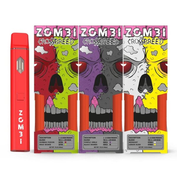 Zombi Crossbreed Juggernaut THC-A Blend Disposable Vape: Dual 3.5G Kits with Ceramic Coil and US Grown Hemp Ingredients