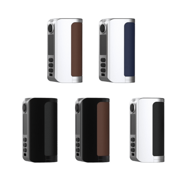 Dovpo Riva 200 Mod: Elegant 200W Dual 18650 Box Mod with Leather Accents and Full-Color TFT Screen
