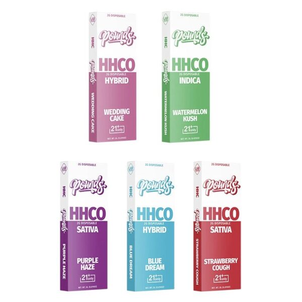 Pounds HHC-O 2G Disposable Vape – Natural Hemp-Derived HHC Blend with Draw Activation