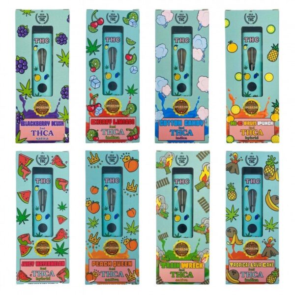 Gold Spectrum Fruity THC-A Disposable Vape – 2ml Preheated Button-Activated with Refreshing Fruit Flavors