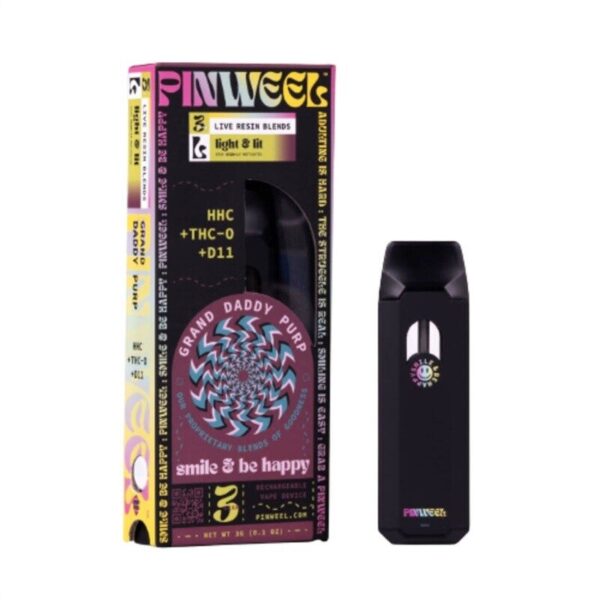 PinWeel Live Resin Blends Auto Heat Disposable Vape: 3000mg Full-Spectrum Extract with Ceramic Coil & Rechargeable Battery