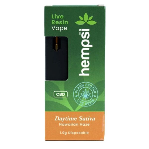 Hempsi Live Resin CBD Disposable Vape: 1000mg Full-Spectrum Blend for Calmness and Sweet Dreams