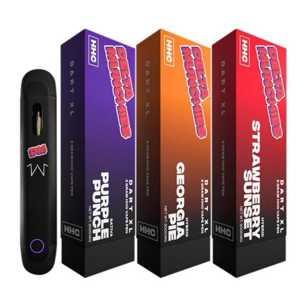 Delta Munchies 2g HHC Dart XL: Indica-Infused Disposable Vape with 1000 Draws and Rechargeable Battery