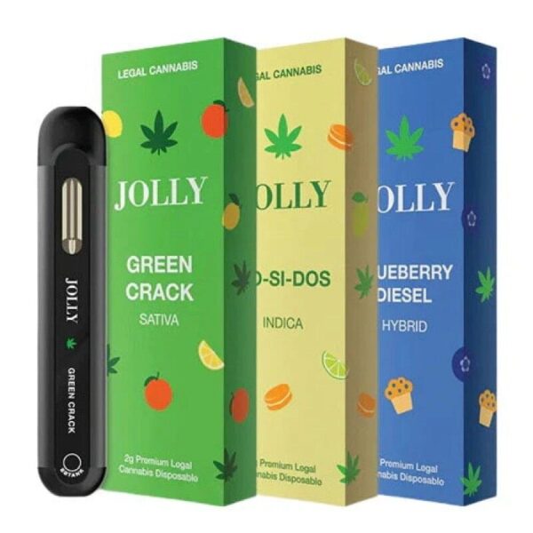 Jolly CBD Delta Blend Disposable Vape: 2000mg High-Strength CBD with BBGear Ceramic Coil for Efficient Heating